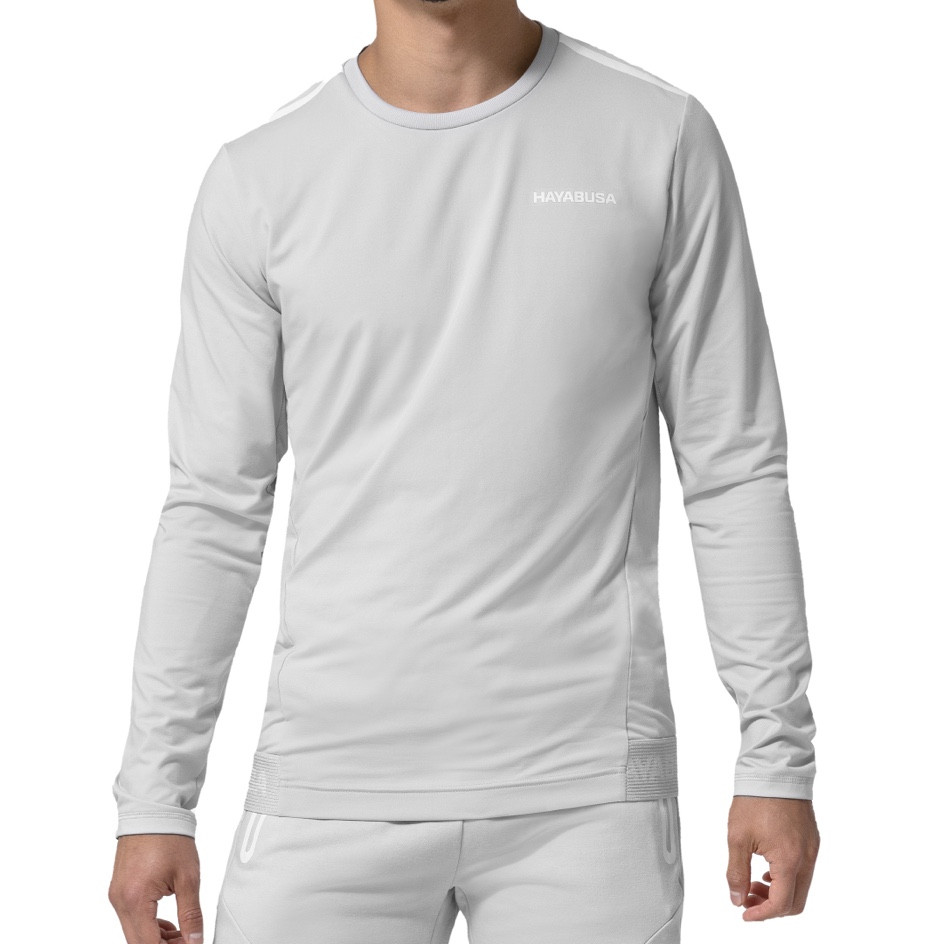 Hayabusa Mens Long Sleeve Training Shirt - Light Grey